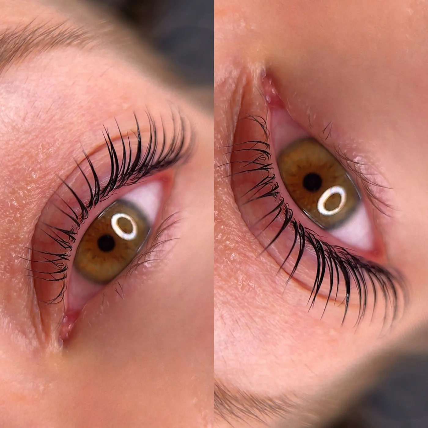 Lash lift result at Bond Beauty Larnaca — naturally longer, lifted lashes